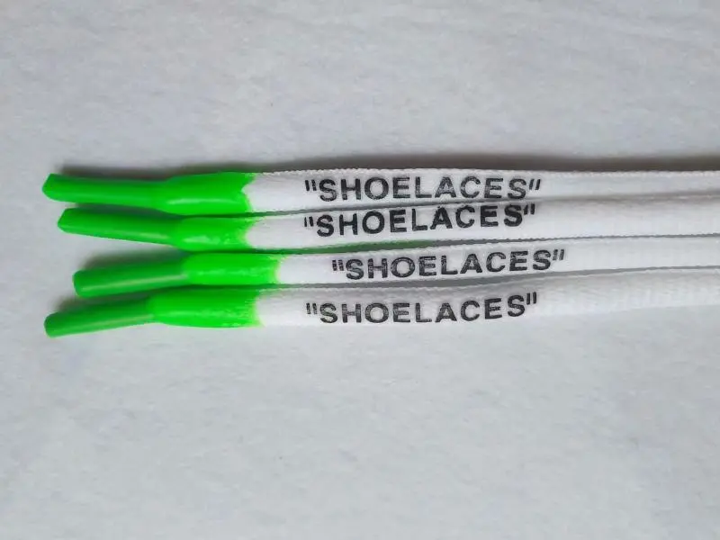 Two-color Fluorescent Green Epoxy Round Shoelace