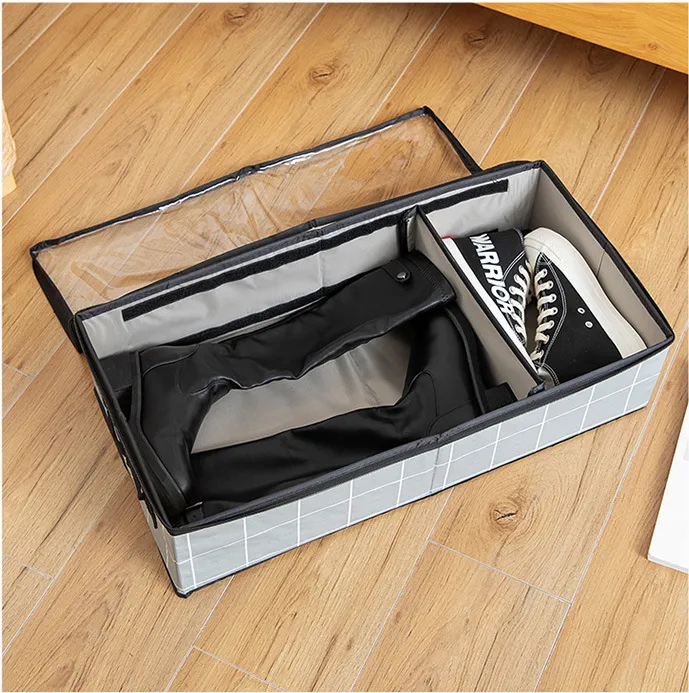 Transparent Shoe Storage Box Foldable Cloth Shoe Box