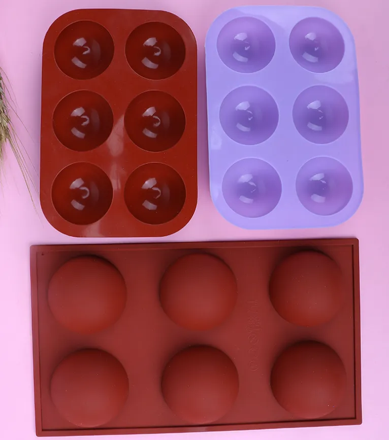 6 Small Semicircle Chocolate Silicone Cake Mold