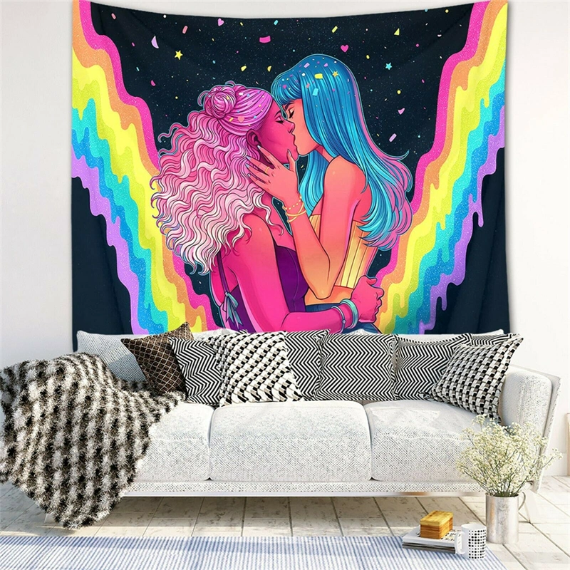 Tapestry Girl Illustration Hanging Cloth Net Red Live Background Cloth