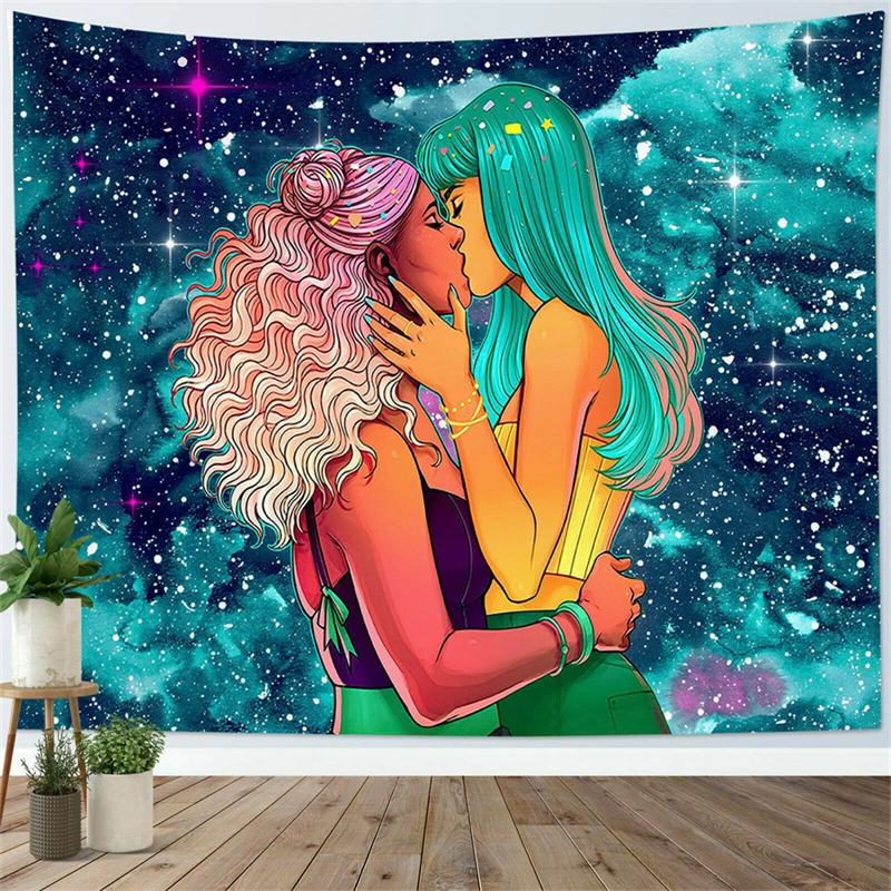 Tapestry Girl Illustration Hanging Cloth Net Red Live Background Cloth