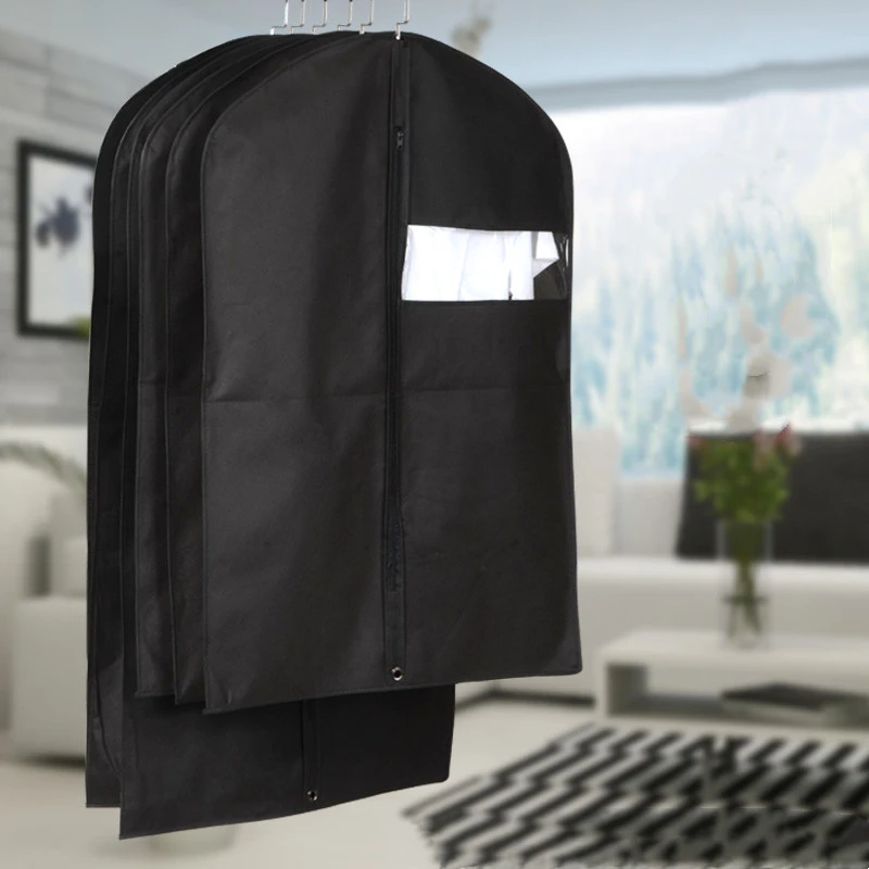 Non-woven Dust Cover Hanging Coat Suit Dustproof Storage Bag