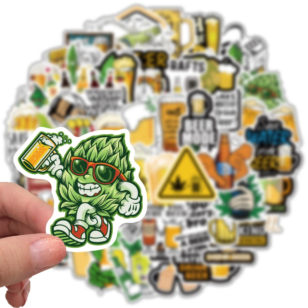 50 Funny Beer Graffiti Stickers To Decorate Luggage Trolley Cases