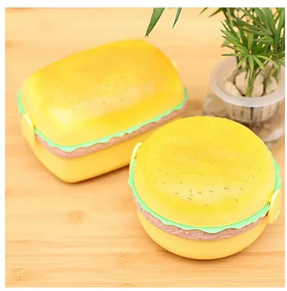 Cute Creative Hamburger Lunch Box Children Student Tableware