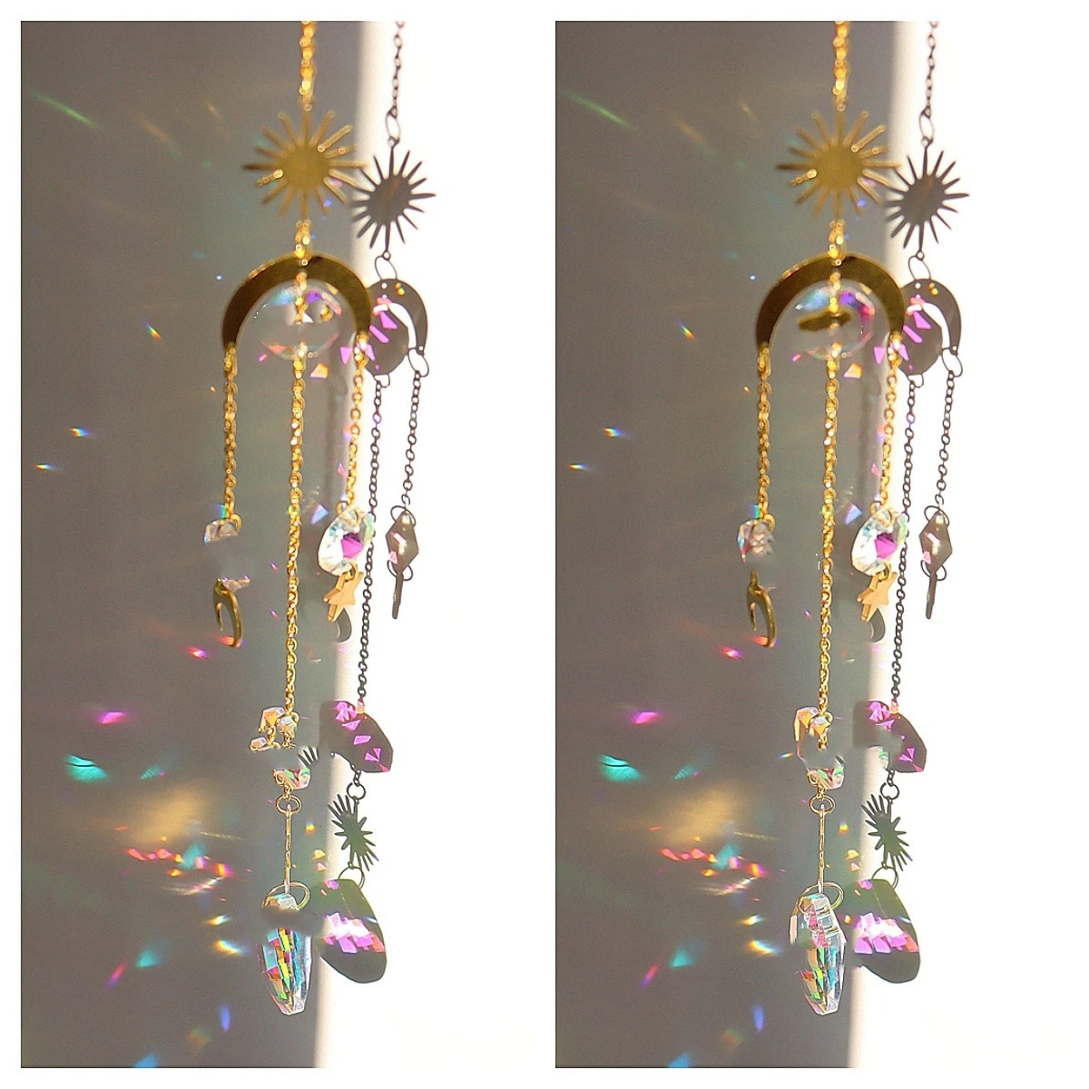 Garden Pendant Metal Crystal Wind Chimes