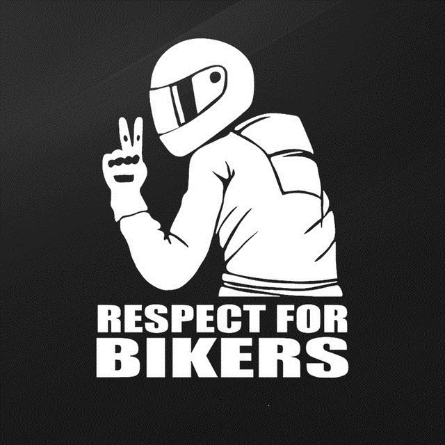 Motorcycle Rider Respect For Bikers Car Stickers