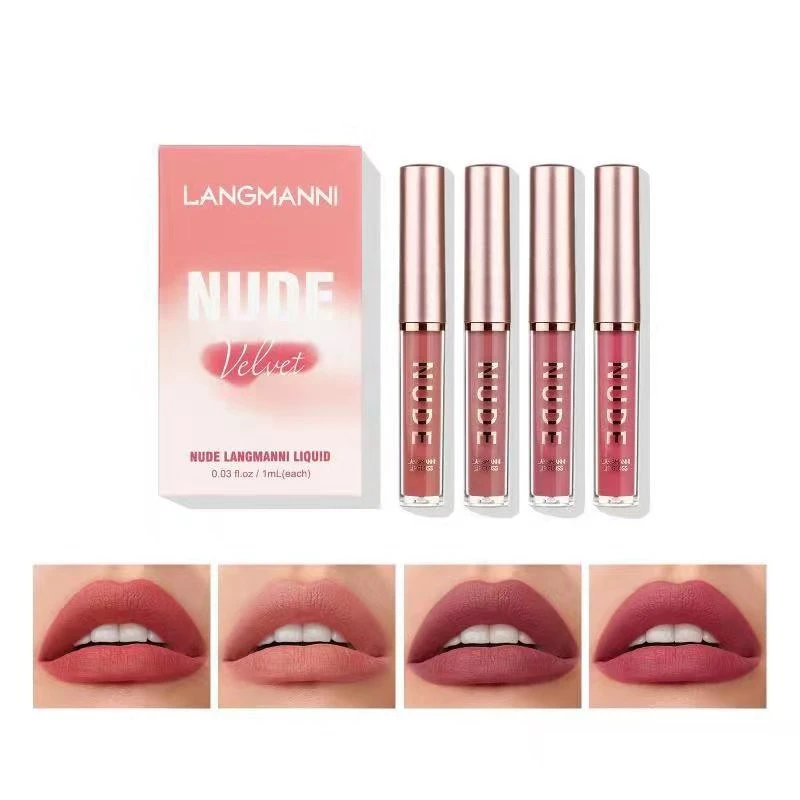 New 4 Matte Velvet Boxed Lip Gloss Set
