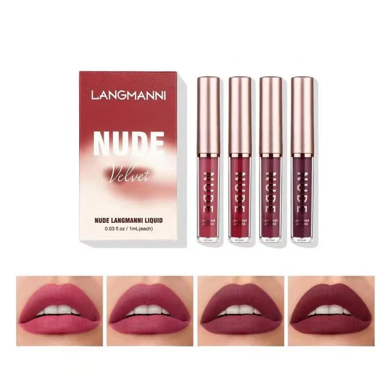 New 4 Matte Velvet Boxed Lip Gloss Set