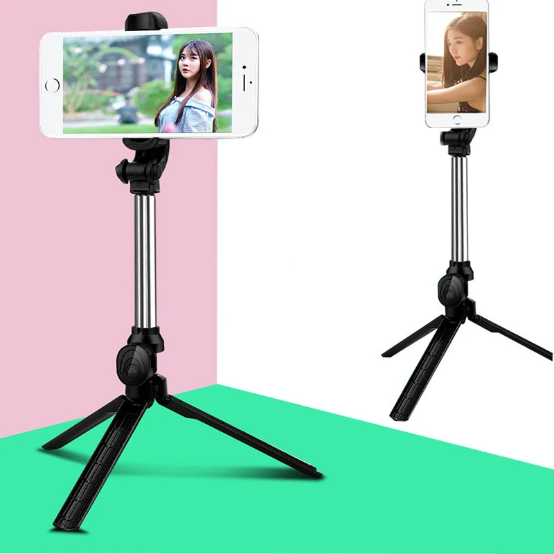 Compatible with Apple, Bluetooth Tripod Selfie Stick Mobile Phone Live Broadcast Without Disassembly