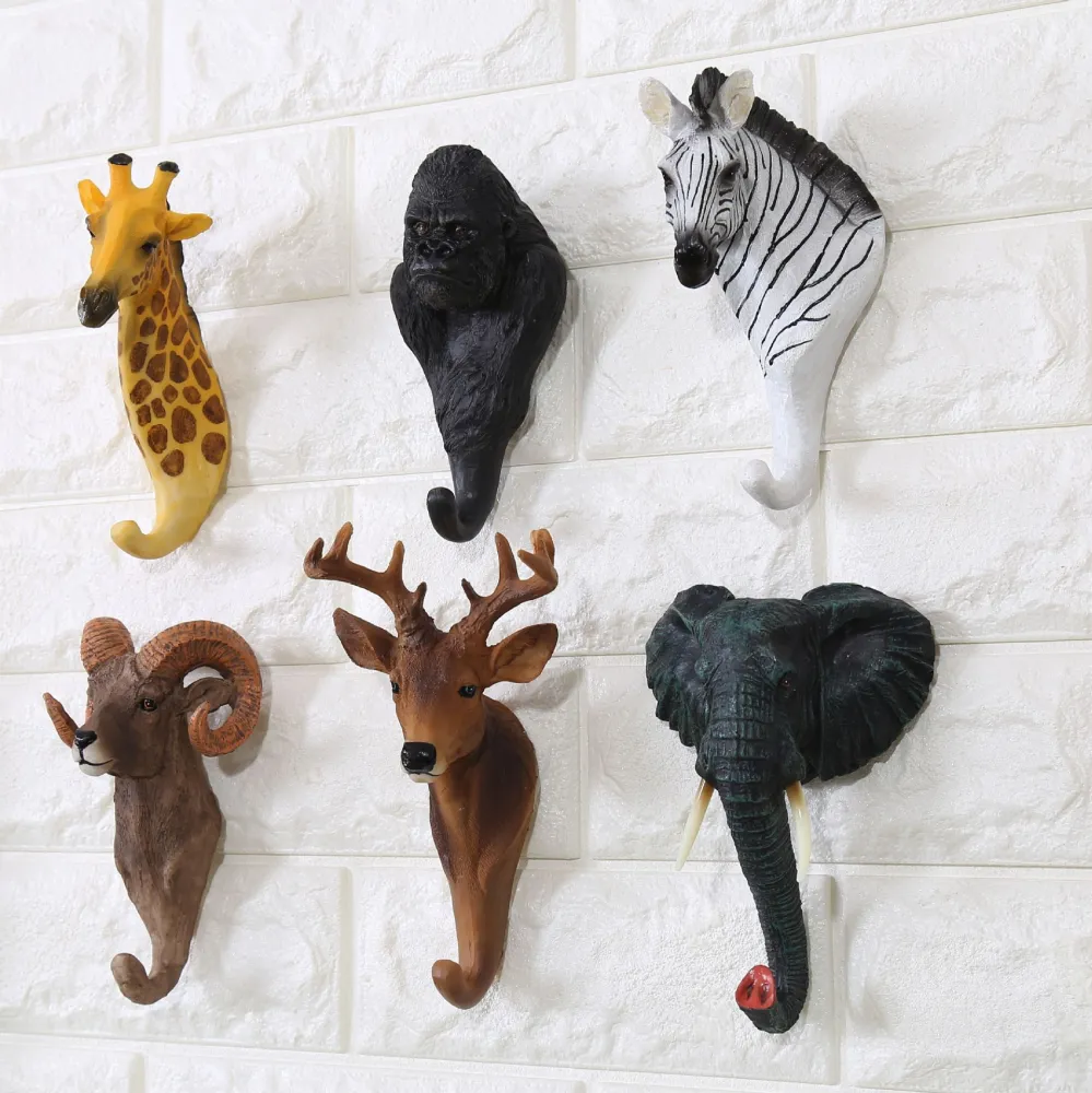 Three-dimensional Animal Wall Hanging Deer Head Creative Decoration Hook