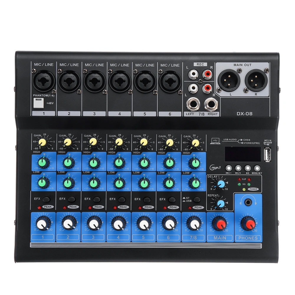 8-channel Mixer Digital Power Amplifier Household Reverberation Machine