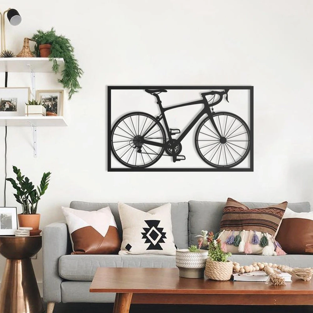 Retro Vintage Bicycle Wall Decoration Stainless Steel Photo Frame Crafts