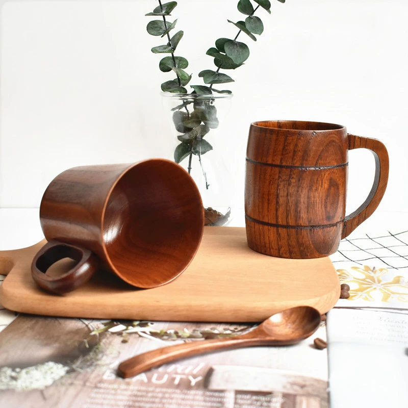 Creative Japanese Jujube Wood Cup Insulated Teacup Wooden Coffee Cup