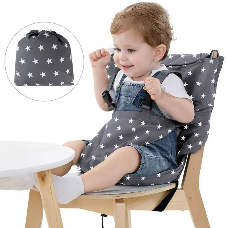 Infant Portable Dining Chair With Double Shoulder Safety Seat Back Cover