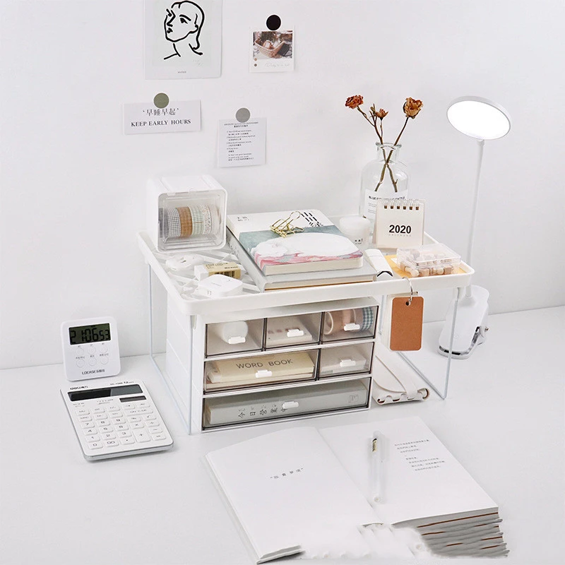 University Dormitory Storage Unprinted Wind Book Desktop Shelf