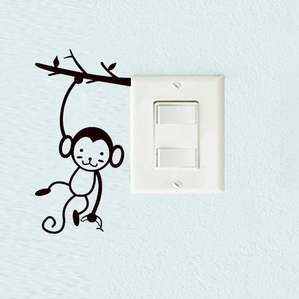 Branch Monkey Switch Home Background Decoration Wall Sticker