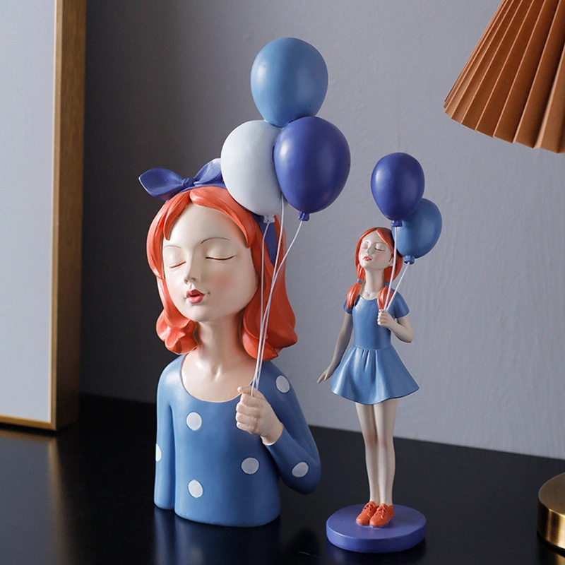 Light Luxury Balloon Girl Creative Ornaments