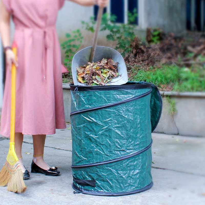 Large-capacity 250L Trash Bag Round Bucket For Cleaning Garden Leaves Collection