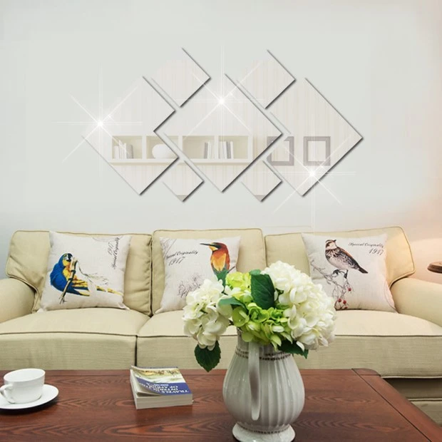 Mirror Wall Stickers Living Room Bedroom Sofa Background Decoration