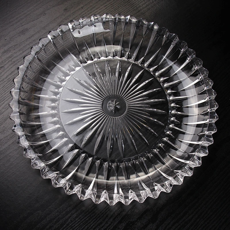 Fashion European Style Large Crystal Glass Tray