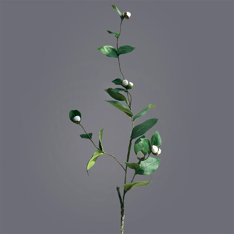 Green And Astringent Forest Single-branched Tea Artificial Flower Interior Decoration