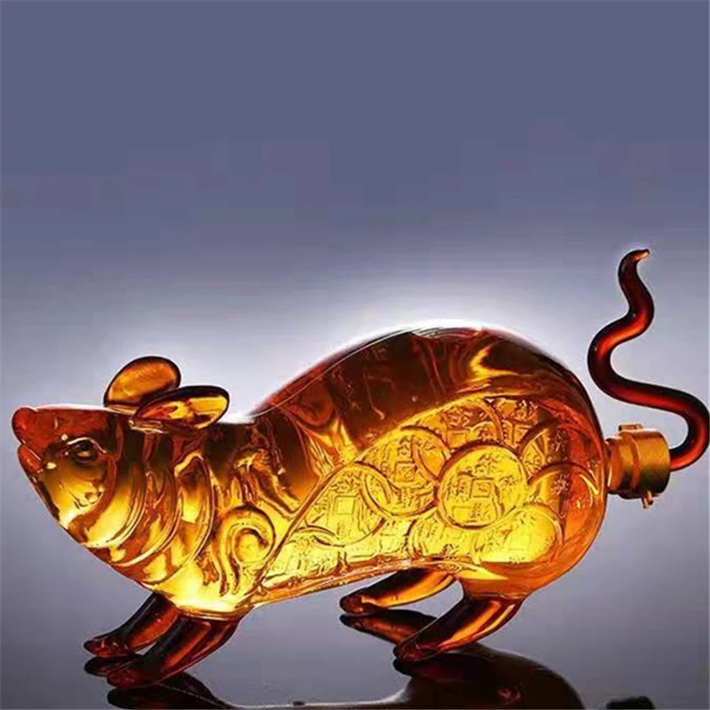 Mouse Shaped Style Home Bar Whiskey Decanter