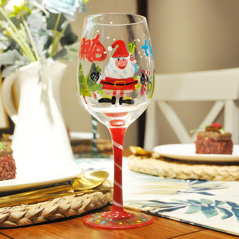 Wine Artificial Hand-painted Glass Red Wine Glass Ornaments