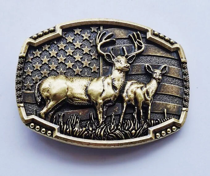 Elk  European And American Fashion Belt Buckle
