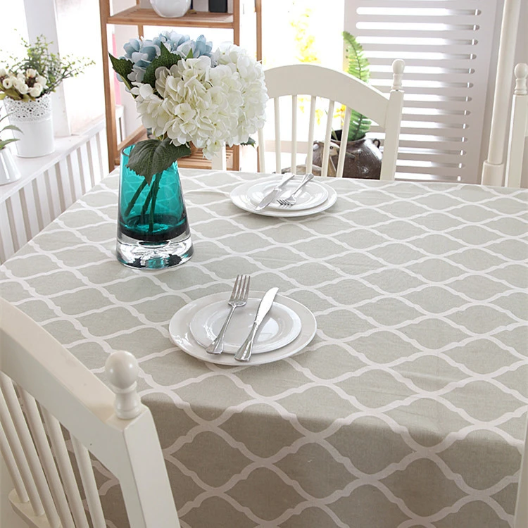 Modern Minimalist Geometric Diamond Lace Tablecloth