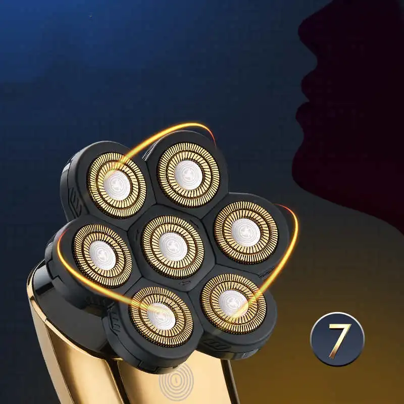 Self-rechargeable Razor Bald Machine With Seven Heads