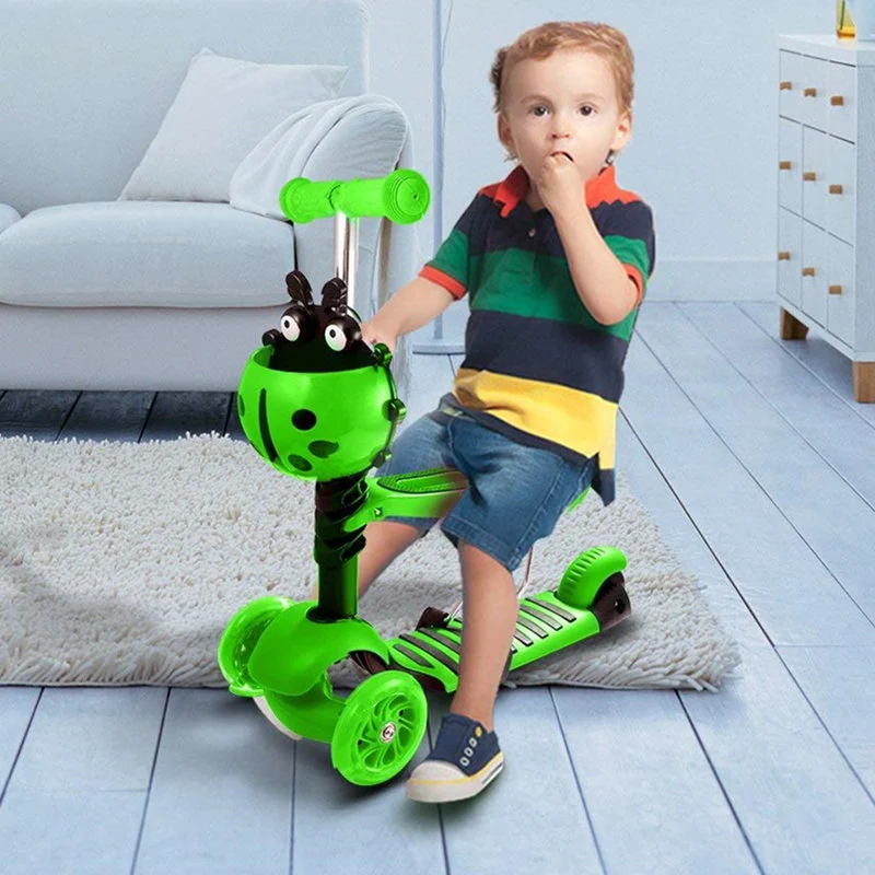 Fashion New Children'S Three-Wheeled Skateboard Walker