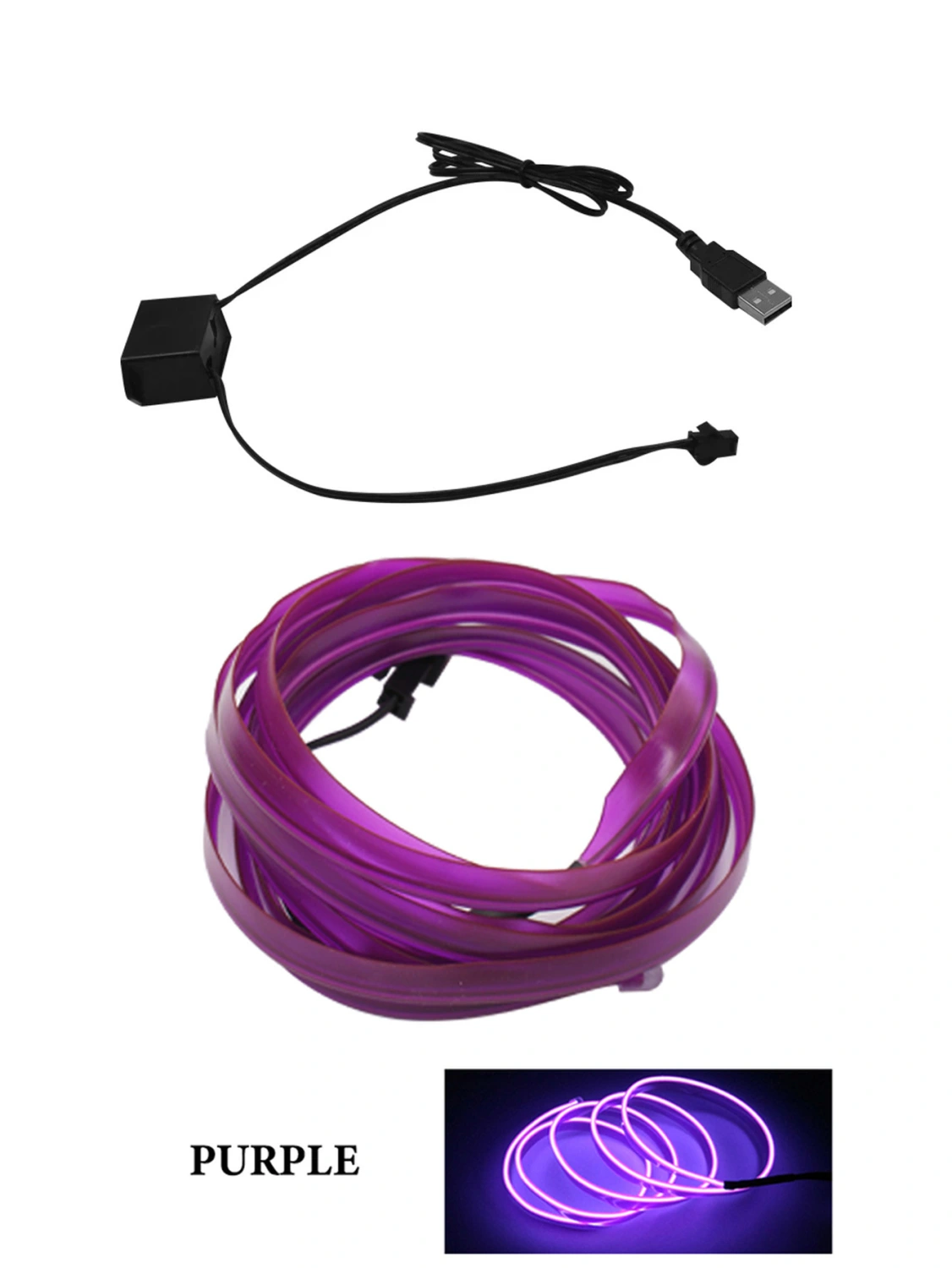 Car Decorations Interior LED Ambient Lights USB LED Panel Dashboard With Atmosphere Flexible Neon Lights With USB Drive