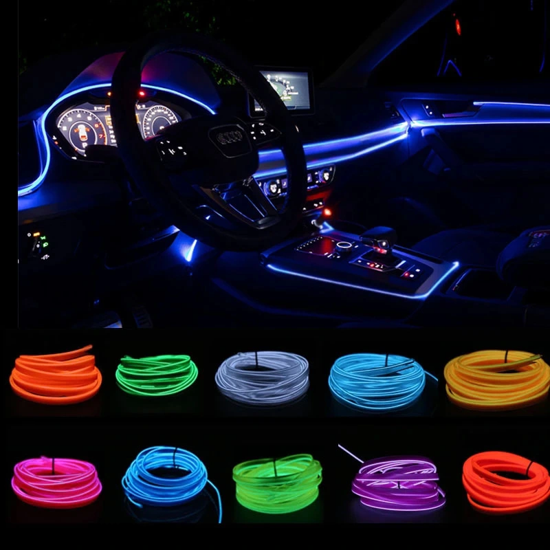 Car Led Decoration Cold Light Interior Modification Strip USB Car Atmosphere Light Lamp Line