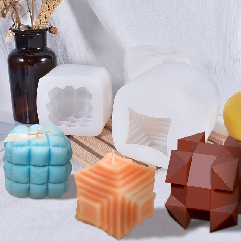 3D Rubik's Cube Candle Silicone Mold For Handmade Products