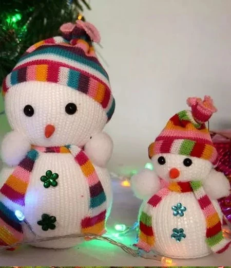 Holiday Supplies Small High-end Scarf Christmas Snowman