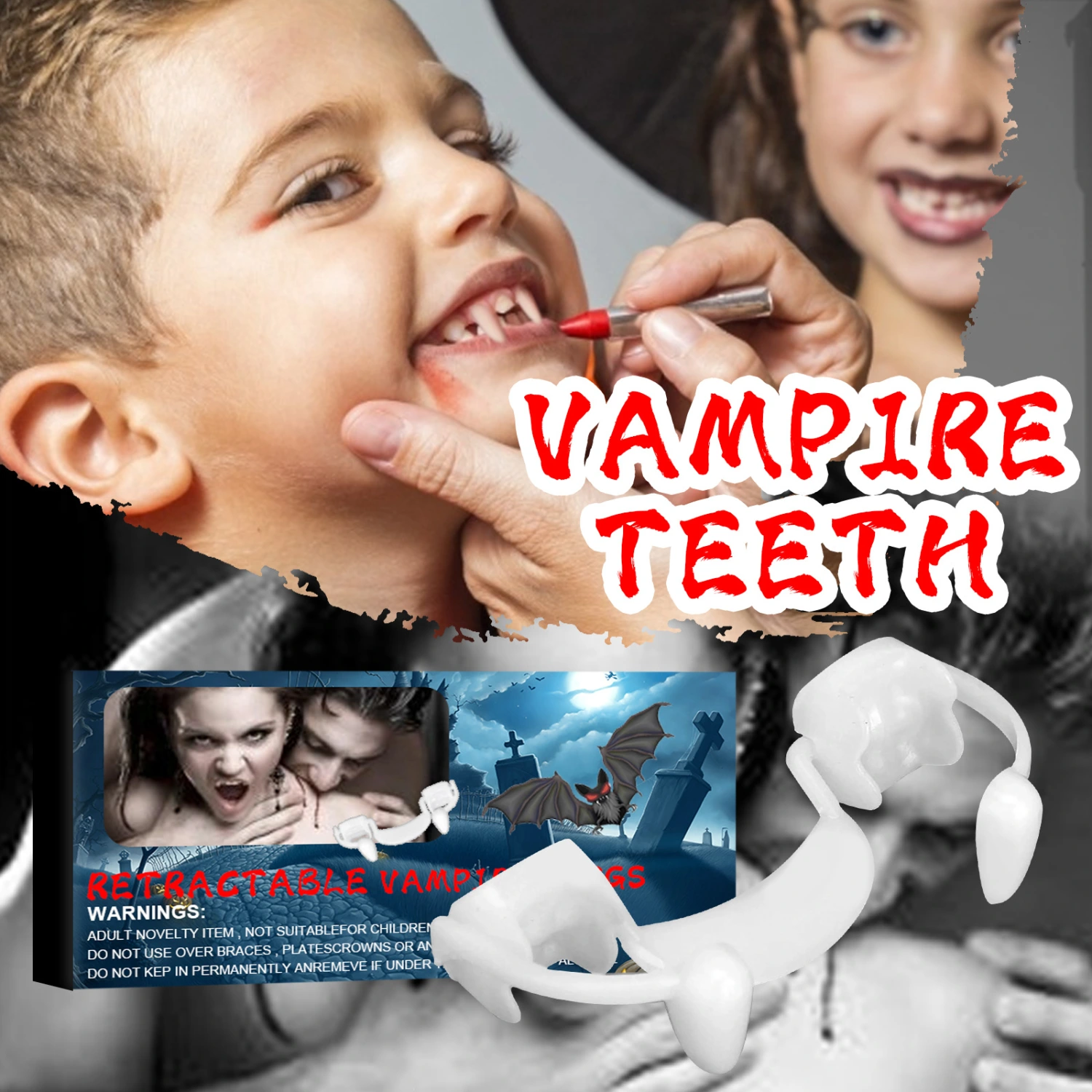 Holiday Party Prom Props Vampire Denture Braces