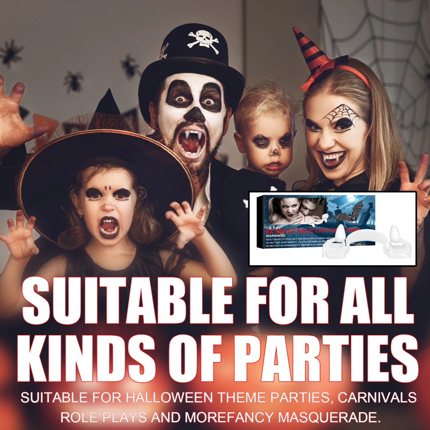 Holiday Party Prom Props Vampire Denture Braces