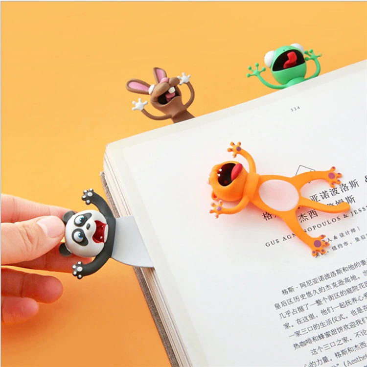 Creative 3D Three-dimensional Animal Bookmark Funny PVC Stationery