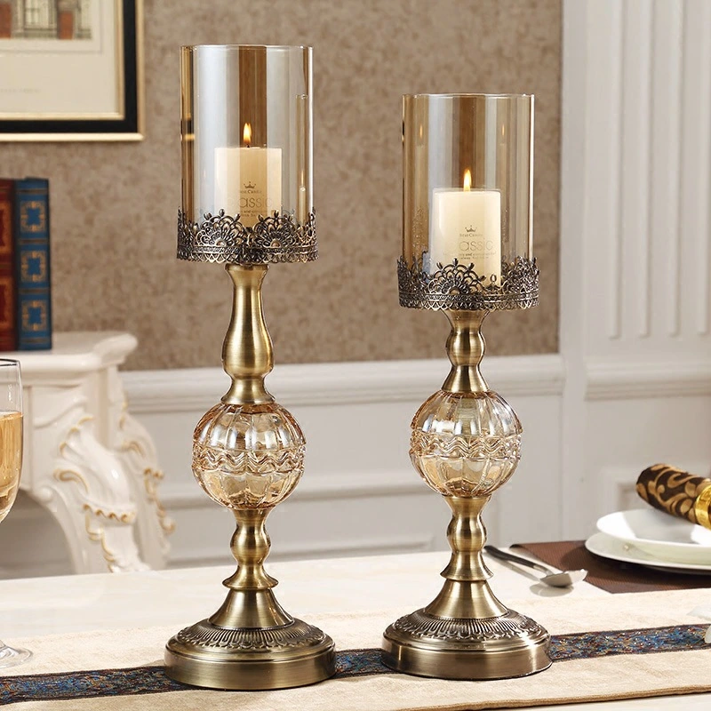 Two-piece European-style Metal Candlestick