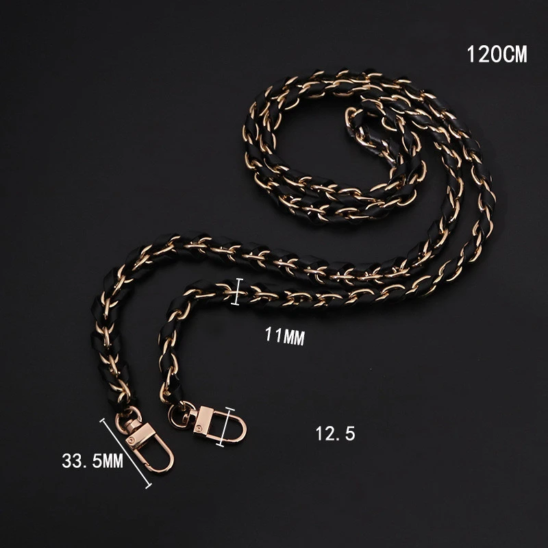 Wear Leather Bag Chain Diagonal Single Shoulder Strap