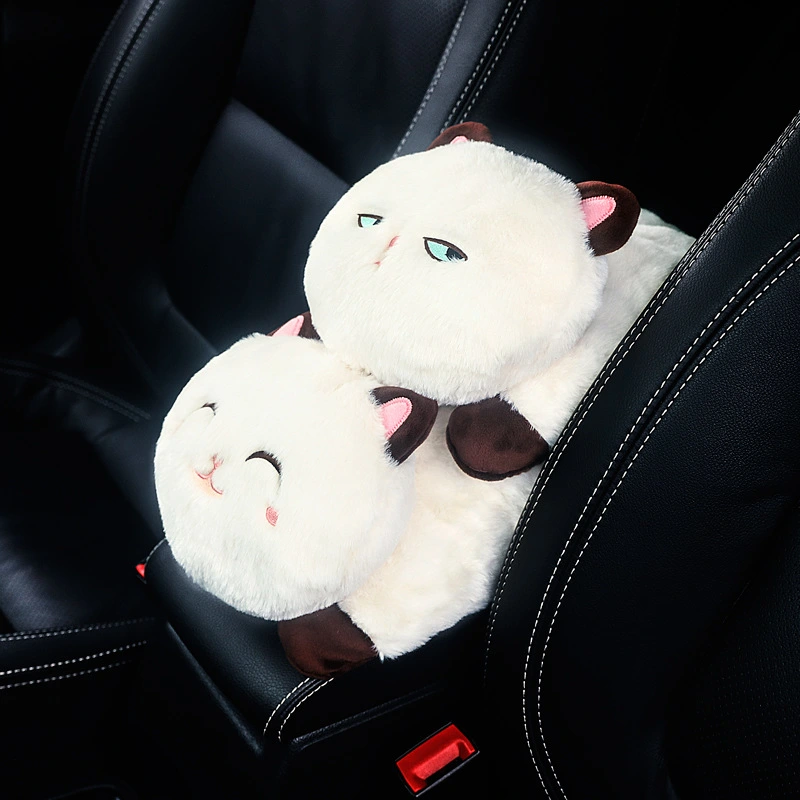 Plush Cat Cartoon Paper Box Creative Car Seat Back Hanging Tissue Bag