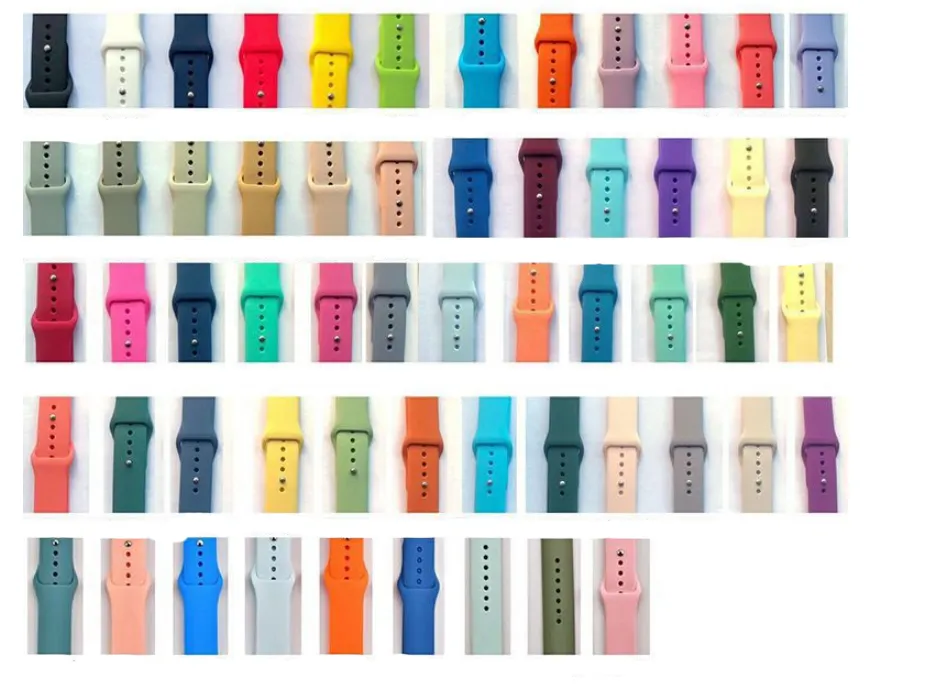 3 4 5 6 7th Generation Pure Color Silicone Watch Band