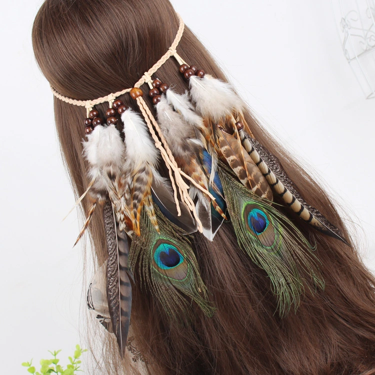 Indian Bohemian Feather Headband