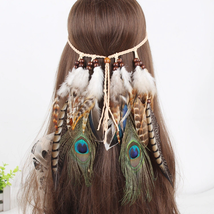 Indian Bohemian Feather Headband