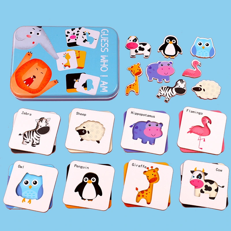 Who I Am Fun Matching Puzzle 0.27 Early Childhood Education Cognitive Animal Traffic Matching Toys