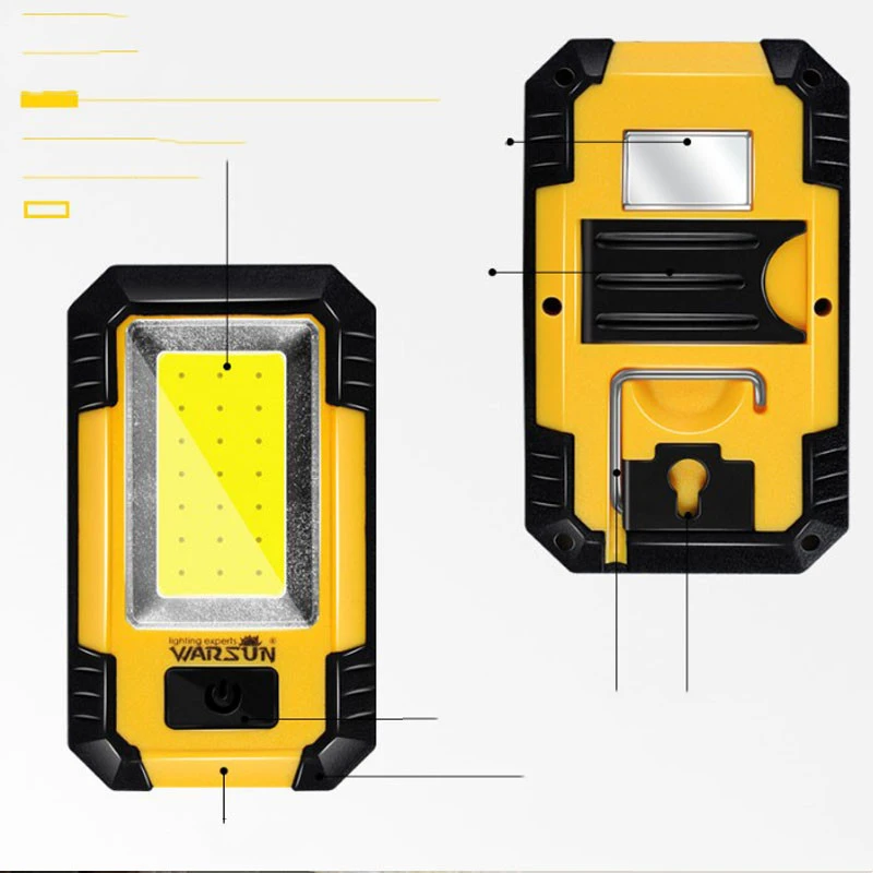 Auto Repair And Maintenance Flashlight With Magnet Led Work Light