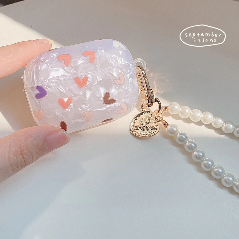Compatible with Apple, Female Shell Pattern Bluetooth Headset Case