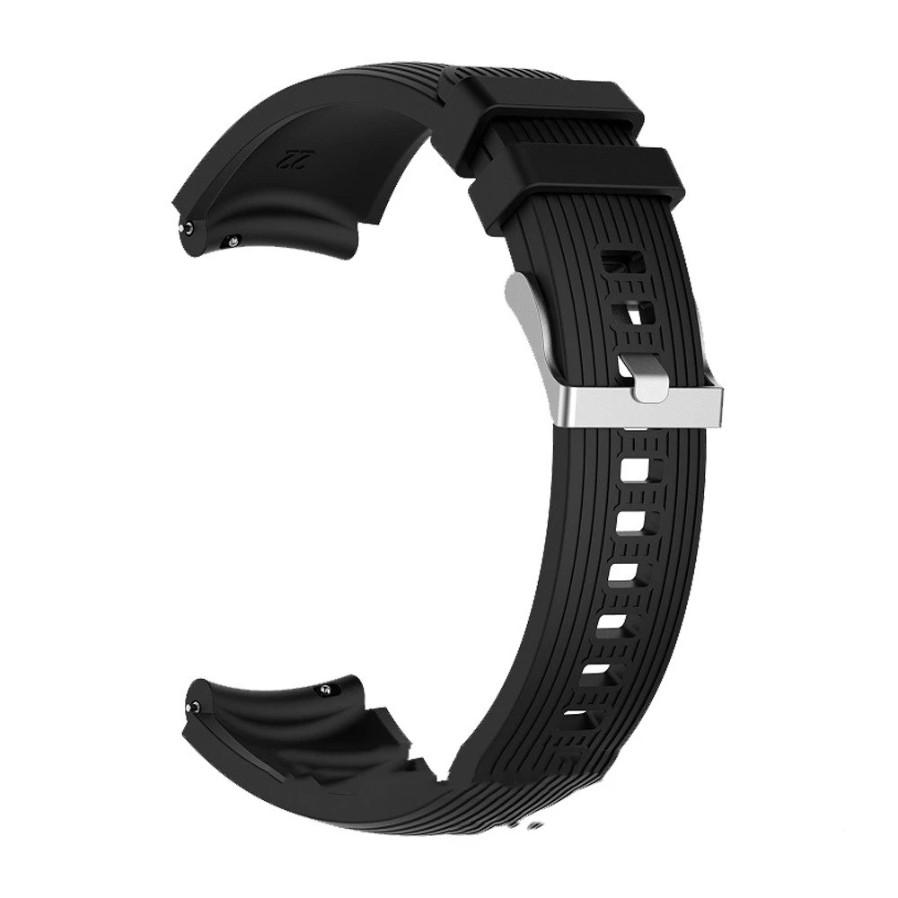 22mm Sports Silicone Strap Straight Grain Wristband