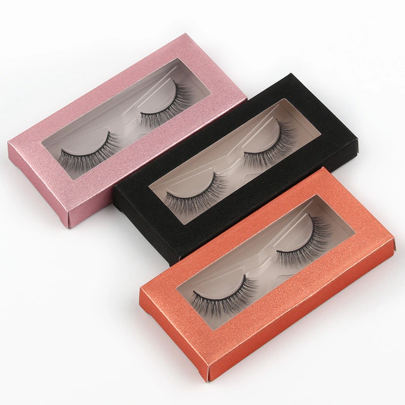 Color Multi-color Optional Packaging Rectangular Window Eyelashes Box Without Support