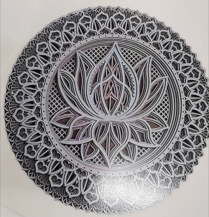 Carved Metal Mandala Color Art Wall Crafts